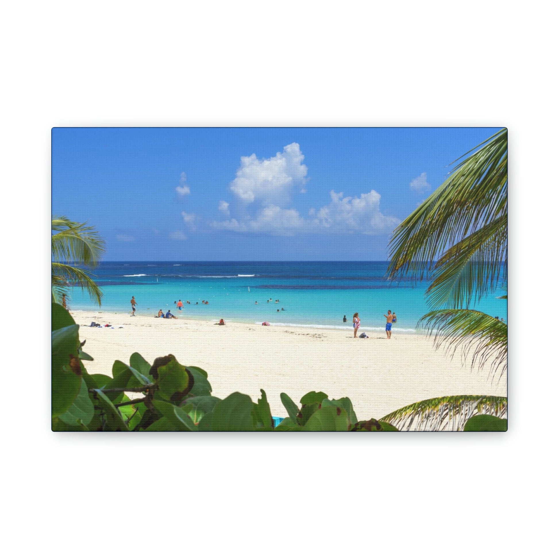 Best Beaches & Islands - Canvas Stretched, 0.75" in 6 sizes - Flamenco Beach on the Puerto Rican Island of Culebra - a top-rated beach in the world - US Print - Green Forest Home