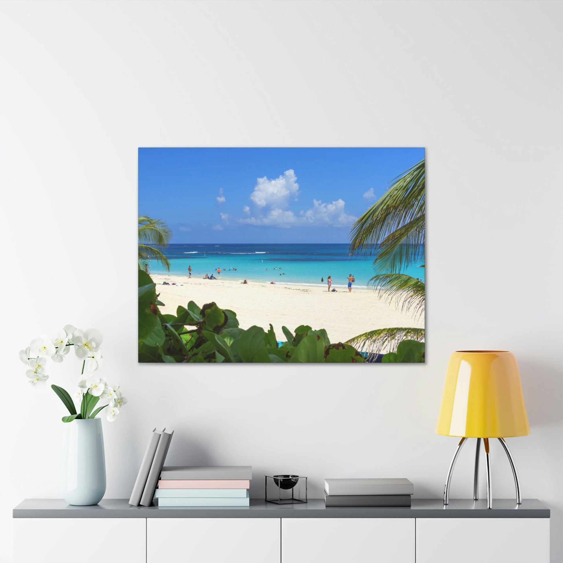 Best Beaches & Islands - Canvas Stretched, 0.75" in 6 sizes - Flamenco Beach on the Puerto Rican Island of Culebra - a top-rated beach in the world - US Print - Green Forest Home