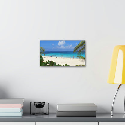 Best Beaches & Islands - Canvas Stretched, 0.75" in 6 sizes - Flamenco Beach on the Puerto Rican Island of Culebra - a top-rated beach in the world - US Print - Green Forest Home