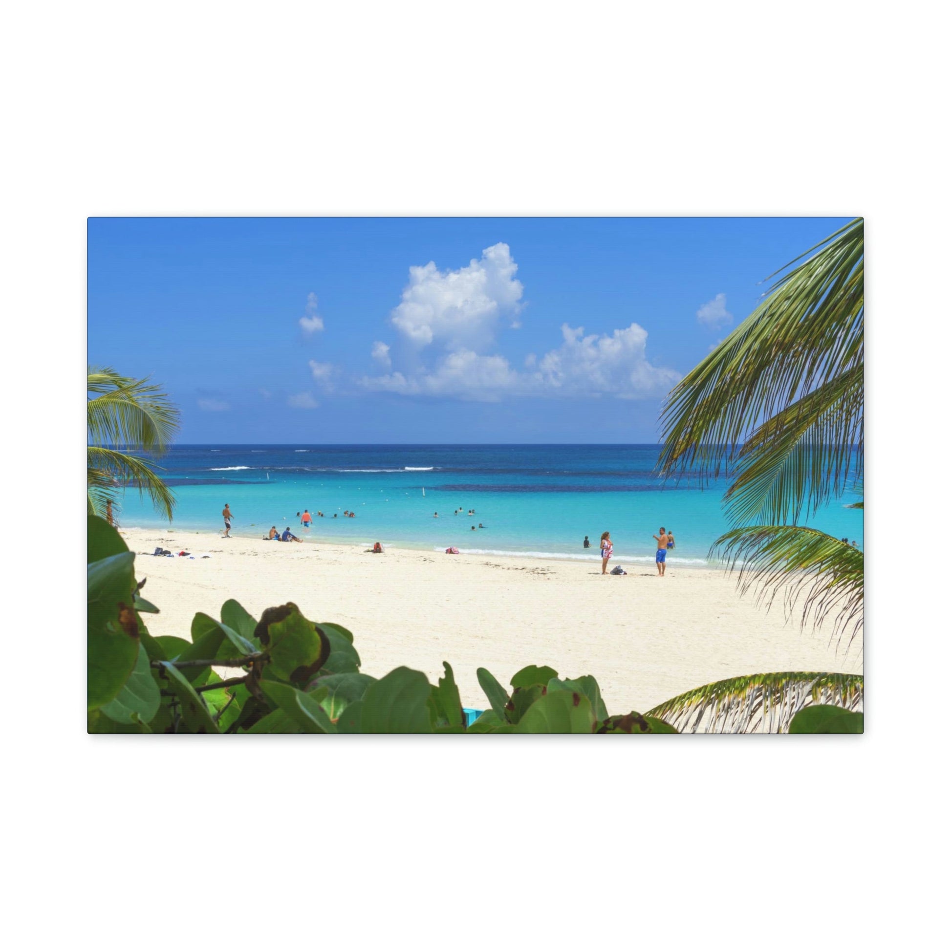 Best Beaches & Islands - Canvas Stretched, 0.75" in 6 sizes - Flamenco Beach on the Puerto Rican Island of Culebra - a top-rated beach in the world - US Print - Green Forest Home