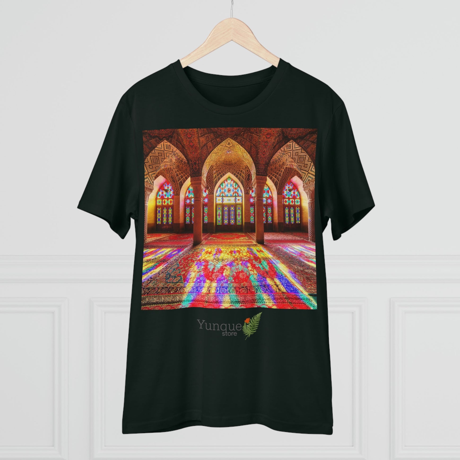 BEST DEALS - EU Print - Organic Creator T-shirt - Unisex - Interior and entrance of Holy Mosques - Islam - Green Forest Home