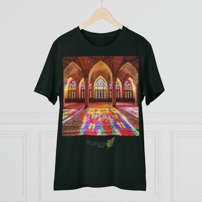 BEST DEALS - EU Print - Organic Creator T-shirt - Unisex - Interior and entrance of Holy Mosques - Islam - Green Forest Home