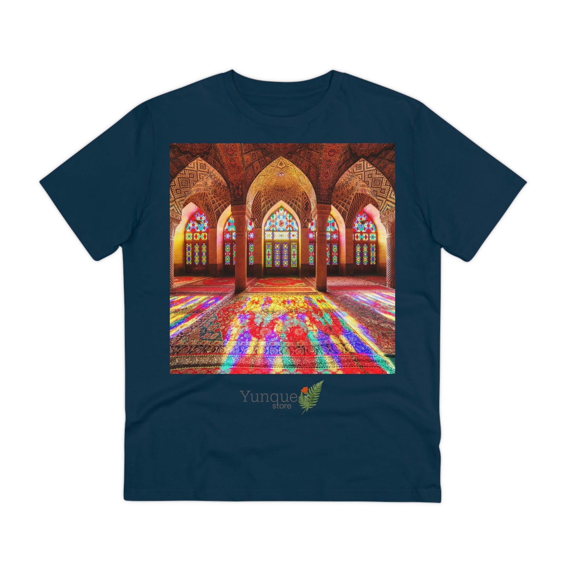 BEST DEALS - EU Print - Organic Creator T-shirt - Unisex - Interior and entrance of Holy Mosques - Islam - Green Forest Home