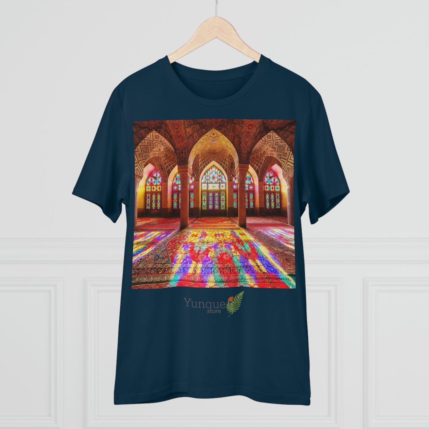 BEST DEALS - EU Print - Organic Creator T-shirt - Unisex - Interior and entrance of Holy Mosques - Islam - Green Forest Home