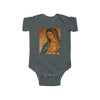 Body de jersey fino para bebé 100% Algodon - Infant Fine Jersey Bodysuit - Our Lady of Guadalupe, also known as the Virgen of Guadalupe - Mexico - Catholicism - Green Forest Home