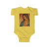 Body de jersey fino para bebé 100% Algodon - Infant Fine Jersey Bodysuit - Our Lady of Guadalupe, also known as the Virgen of Guadalupe - Mexico - Catholicism - Green Forest Home