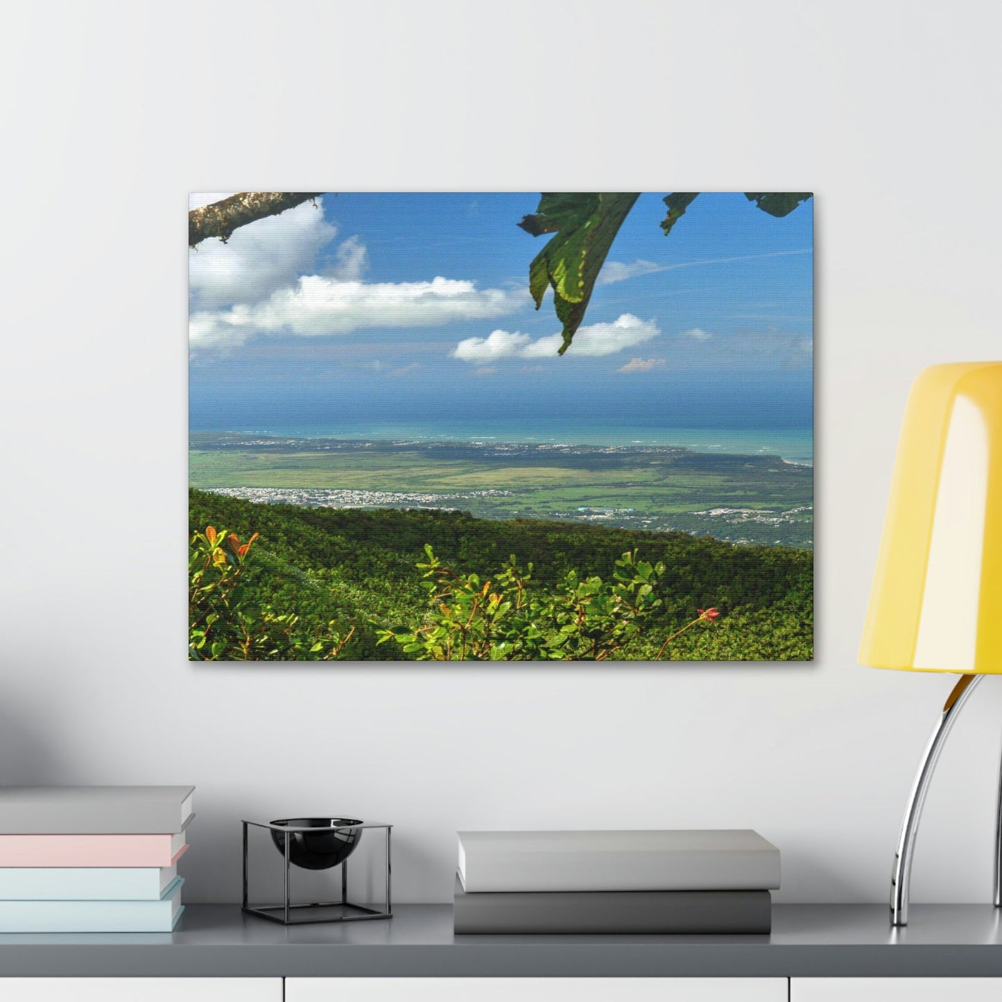 Breathtaking View at 3,175 feet altitude from Tres Picachos peak of the eastern Coastline - in El Yunque rainforest Puerto Rico - Historic image before Hurricane Maria decimated the forest canopy in 2017 - with 140 MPH winds for 12 hours! - Green Forest Home