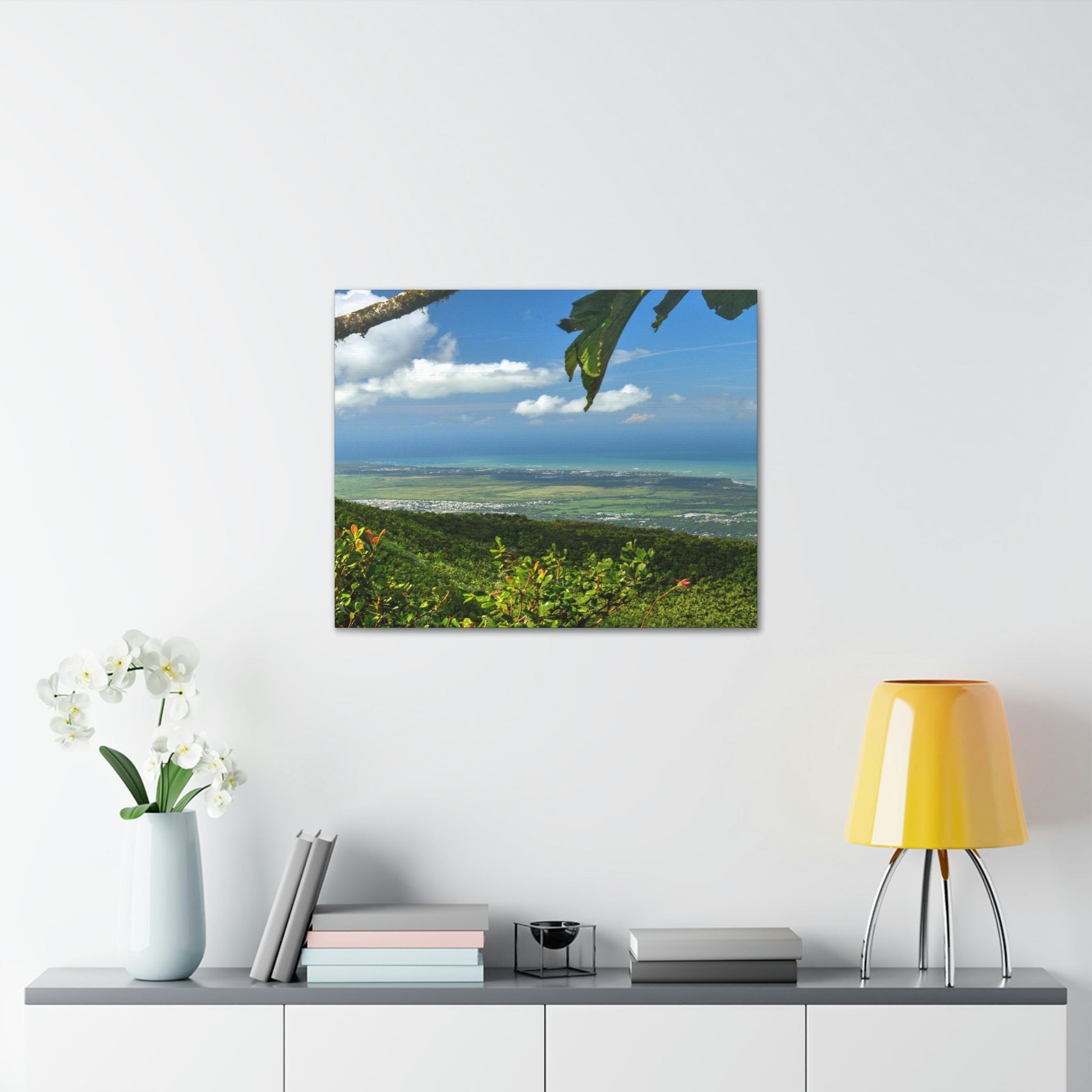 Breathtaking View at 3,175 feet altitude from Tres Picachos peak of the eastern Coastline - in El Yunque rainforest Puerto Rico - Historic image before Hurricane Maria decimated the forest canopy in 2017 - with 140 MPH winds for 12 hours! - Green Forest Home