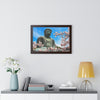 Buddhism -Framed Horizontal Poster - The Great Buddha and sakura flowers, Kotoku-in temple, Japan - Print in USA - Green Forest Home