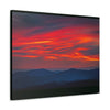 Canvas Gallery Wraps - Cloudy Golden sunset Clingman Dome at 6,643 feet - in Smoky Mountain National Park in Summer in Mountain National Park (SMNP) USA - Green Forest Home