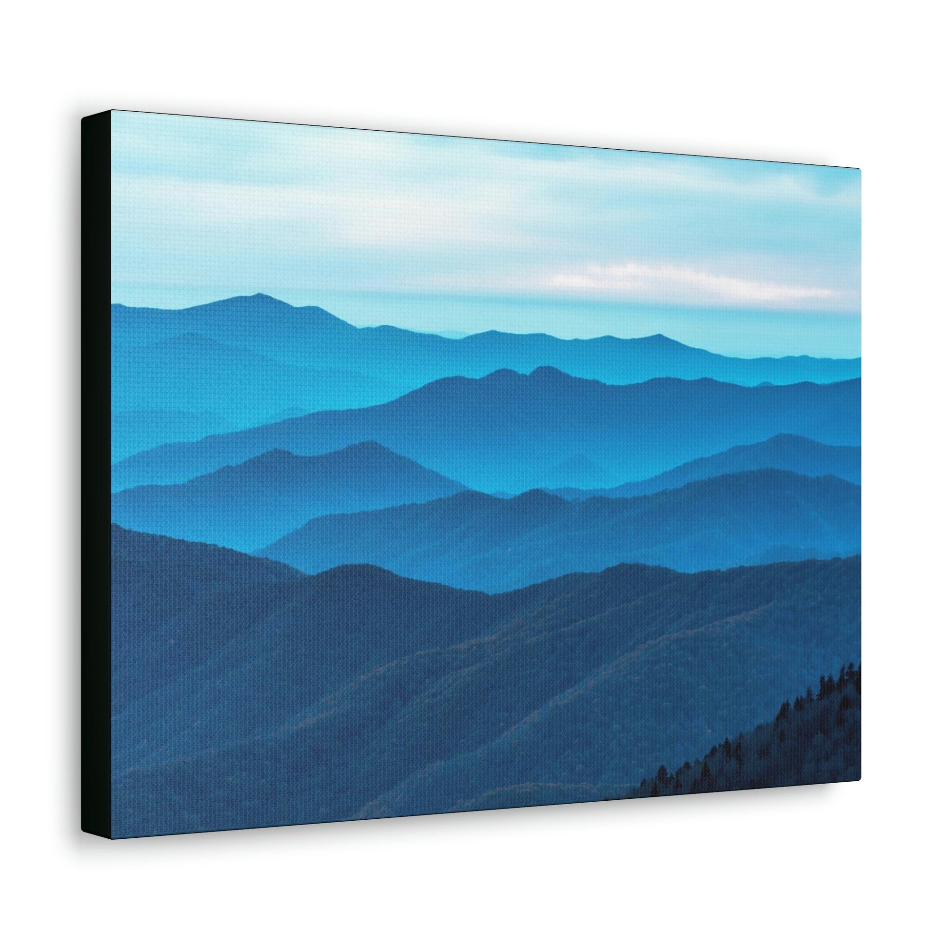 Canvas Gallery Wraps - Sunset at Clingmans Dome at 6,643 feet - the top of the world here - in Smoky Mountain National Park in Summer in Mountain National Park (SMNP) USA - Green Forest Home