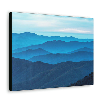Canvas Gallery Wraps - Sunset at Clingmans Dome at 6,643 feet - the top of the world here - in Smoky Mountain National Park in Summer in Mountain National Park (SMNP) USA - Green Forest Home