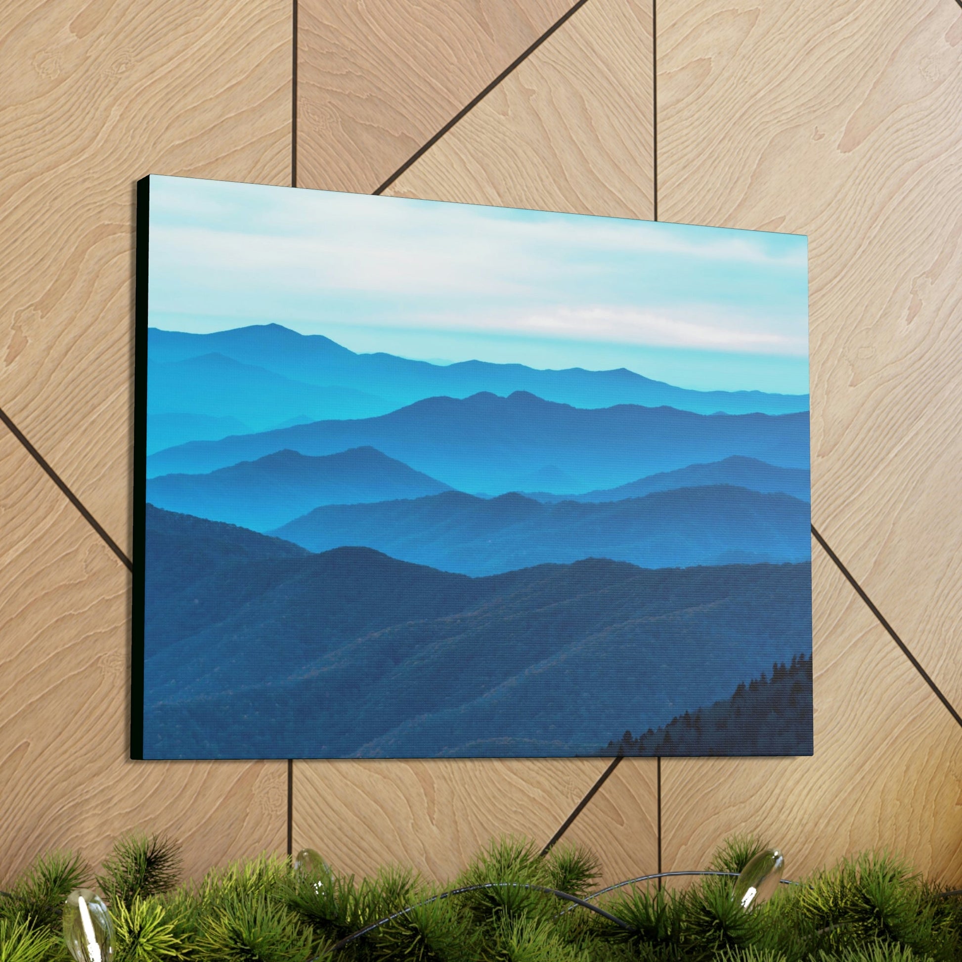 Canvas Gallery Wraps - Sunset at Clingmans Dome at 6,643 feet - the top of the world here - in Smoky Mountain National Park in Summer in Mountain National Park (SMNP) USA - Green Forest Home