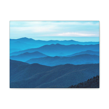 Canvas Gallery Wraps - Sunset at Clingmans Dome at 6,643 feet - the top of the world here - in Smoky Mountain National Park in Summer in Mountain National Park (SMNP) USA - Green Forest Home