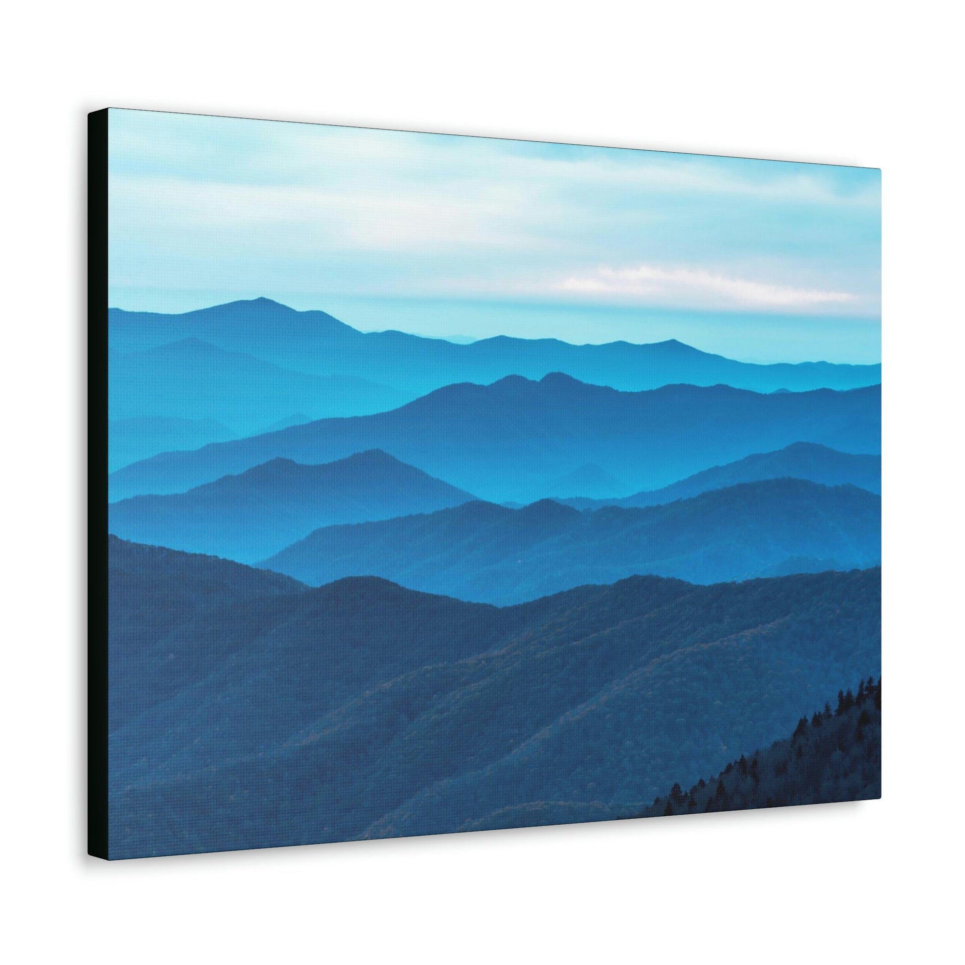 Canvas Gallery Wraps - Sunset at Clingmans Dome at 6,643 feet - the top of the world here - in Smoky Mountain National Park in Summer in Mountain National Park (SMNP) USA - Green Forest Home