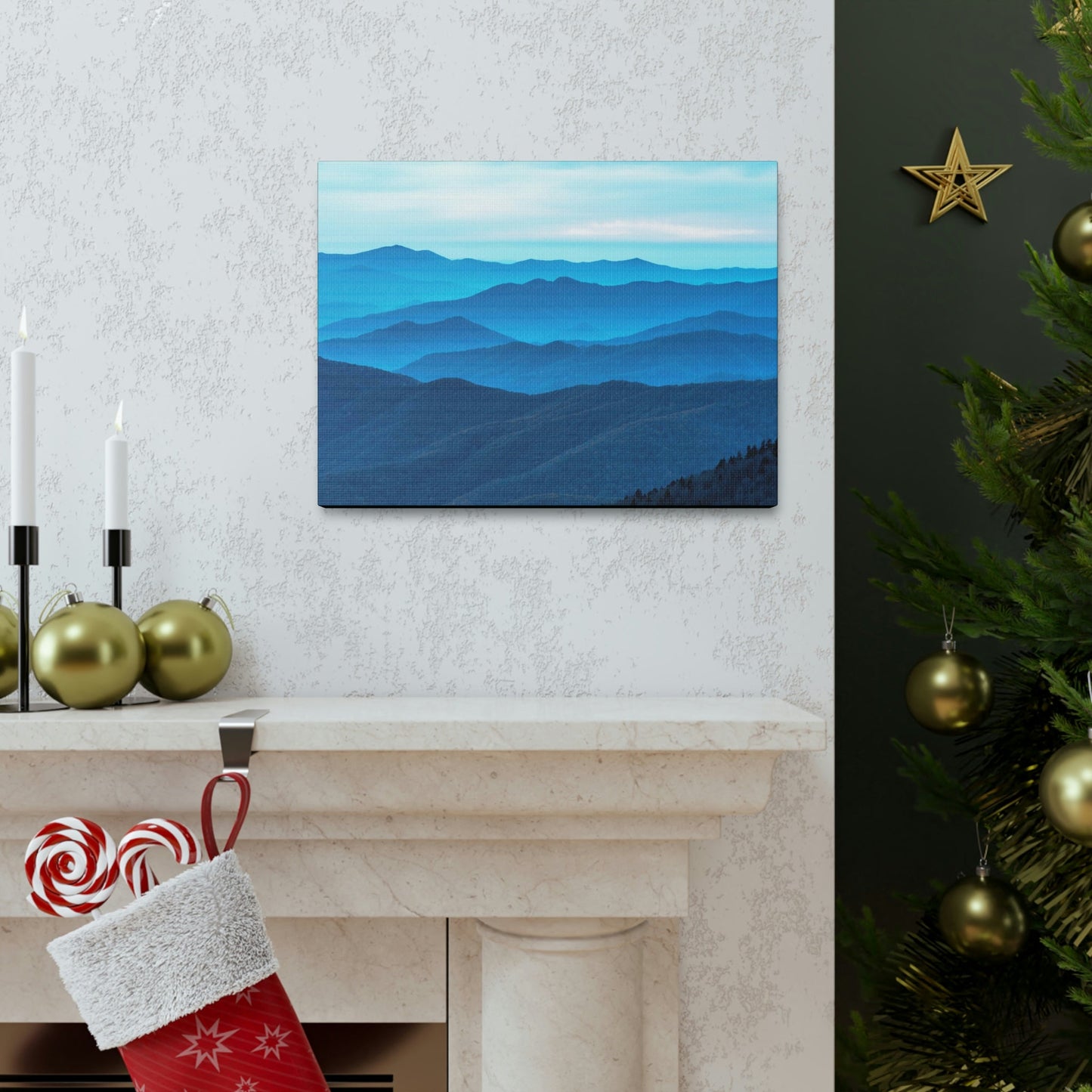 Canvas Gallery Wraps - Sunset at Clingmans Dome at 6,643 feet - the top of the world here - in Smoky Mountain National Park in Summer in Mountain National Park (SMNP) USA - Green Forest Home