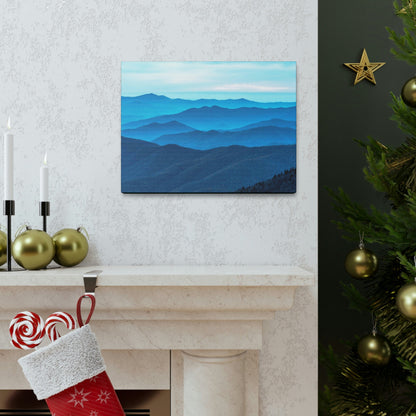 Canvas Gallery Wraps - Sunset at Clingmans Dome at 6,643 feet - the top of the world here - in Smoky Mountain National Park in Summer in Mountain National Park (SMNP) USA - Green Forest Home