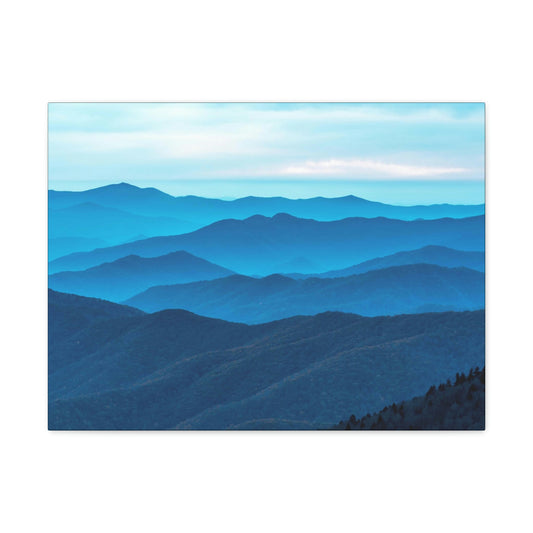 Canvas Gallery Wraps - Sunset at Clingmans Dome at 6,643 feet - the top of the world here - in Smoky Mountain National Park in Summer in Mountain National Park (SMNP) USA - Green Forest Home