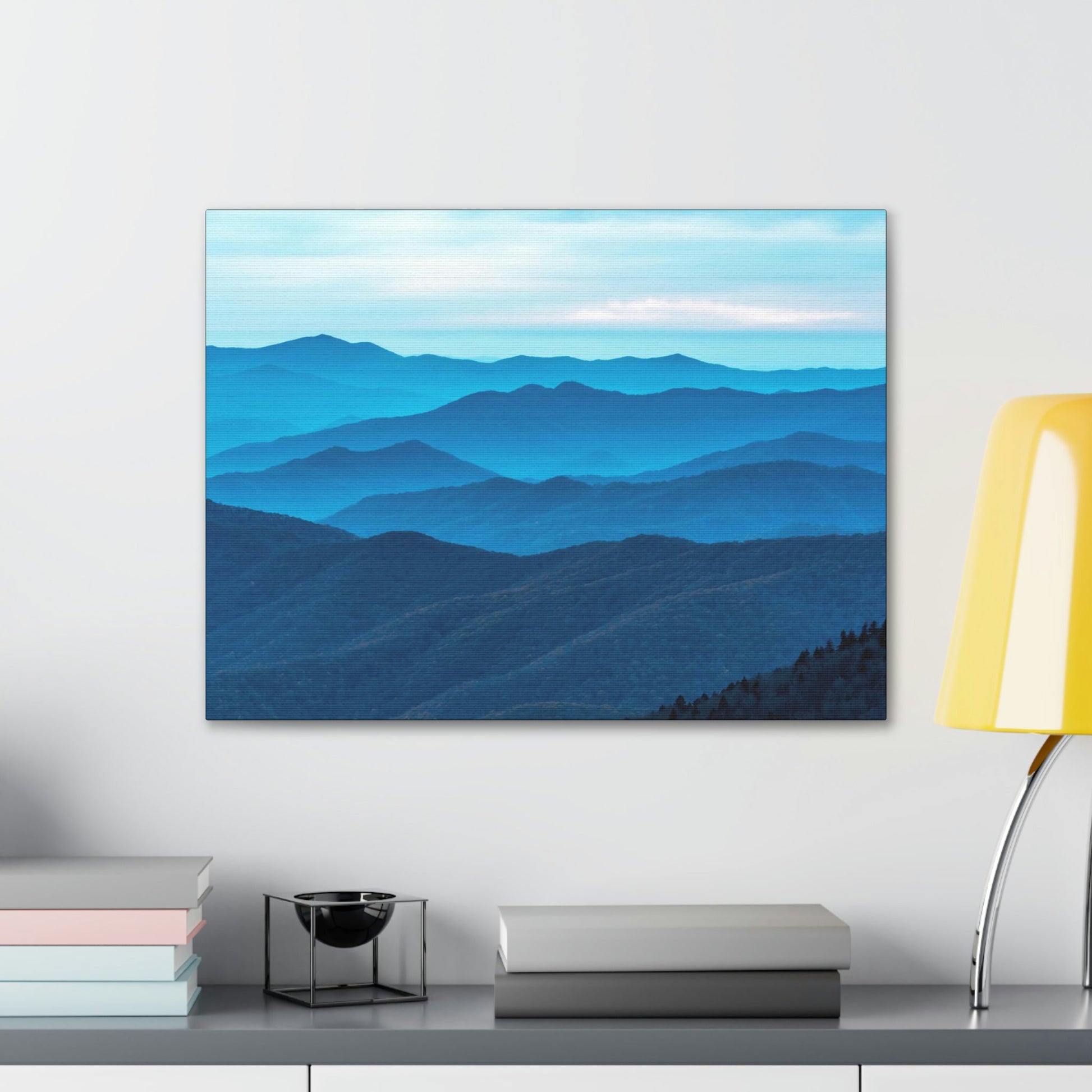 Canvas Gallery Wraps - Sunset at Clingmans Dome at 6,643 feet - the top of the world here - in Smoky Mountain National Park in Summer in Mountain National Park (SMNP) USA - Green Forest Home