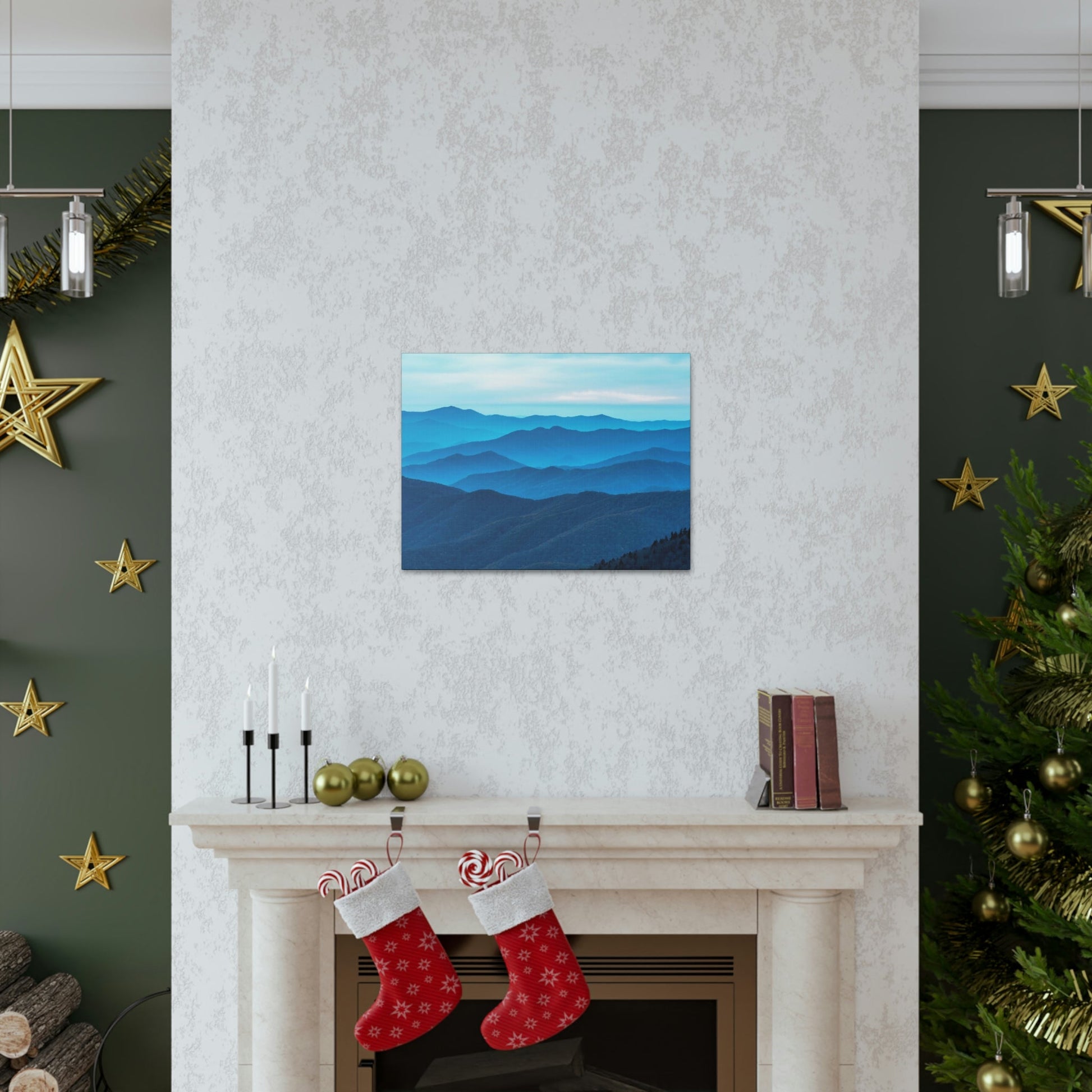 Canvas Gallery Wraps - Sunset at Clingmans Dome at 6,643 feet - the top of the world here - in Smoky Mountain National Park in Summer in Mountain National Park (SMNP) USA - Green Forest Home