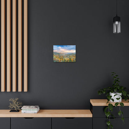 Canvas Gallery Wraps - The Glorious autumn landscape at Newfound Gap in Smoky Mountain National Park in Summer in Mountain National Park (SMNP) USA - Green Forest Home