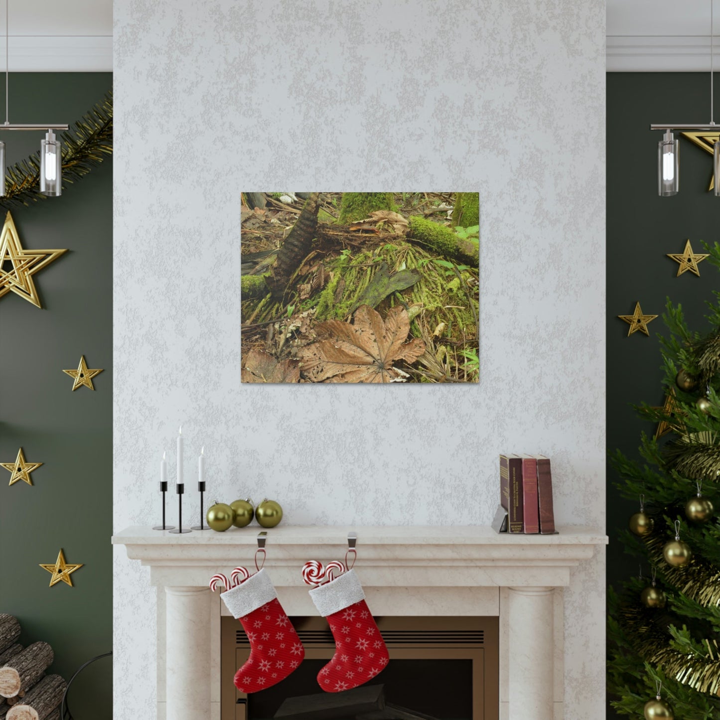 Canvas Gallery Wraps - The Sierra Palm forest - decaying palm - in El Yunque rainforest PR - Green Forest Home