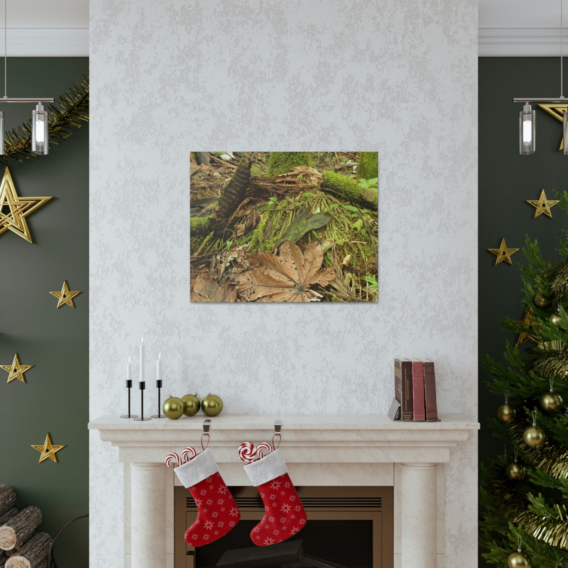 Canvas Gallery Wraps - The Sierra Palm forest - decaying palm - in El Yunque rainforest PR - Green Forest Home