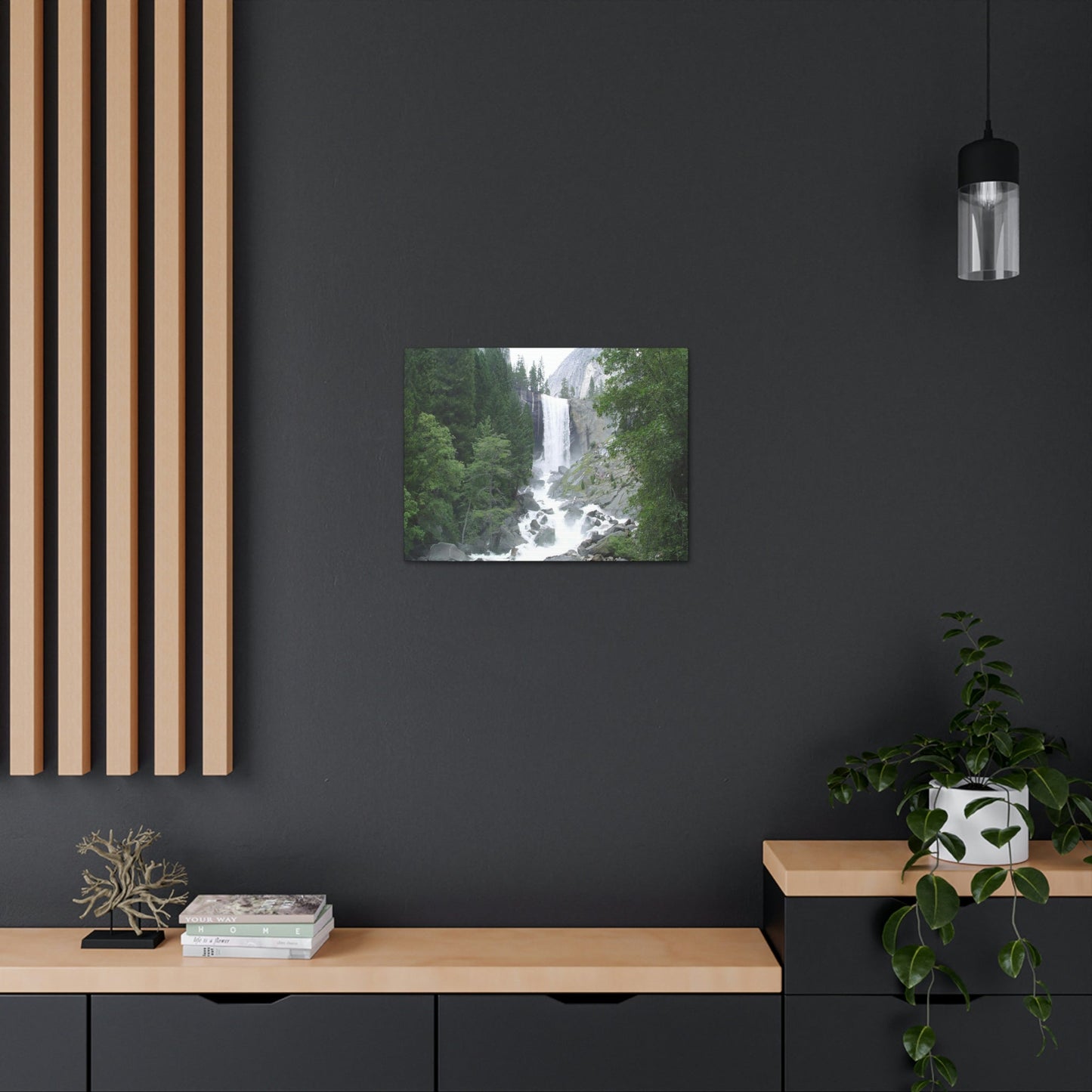 Canvas Gallery Wraps - The US National Parks - Yosemite awesome Vernal falls - California - USA NPS - Green Forest Home