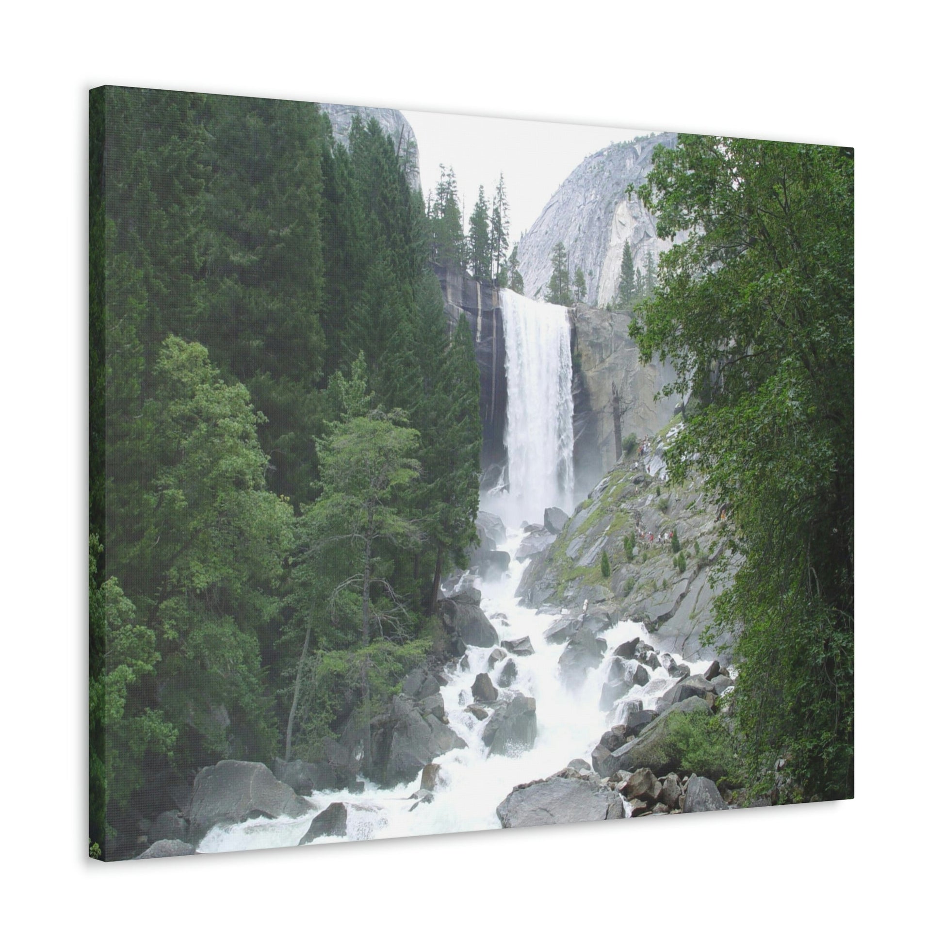 Canvas Gallery Wraps - The US National Parks - Yosemite awesome Vernal falls - California - USA NPS - Green Forest Home