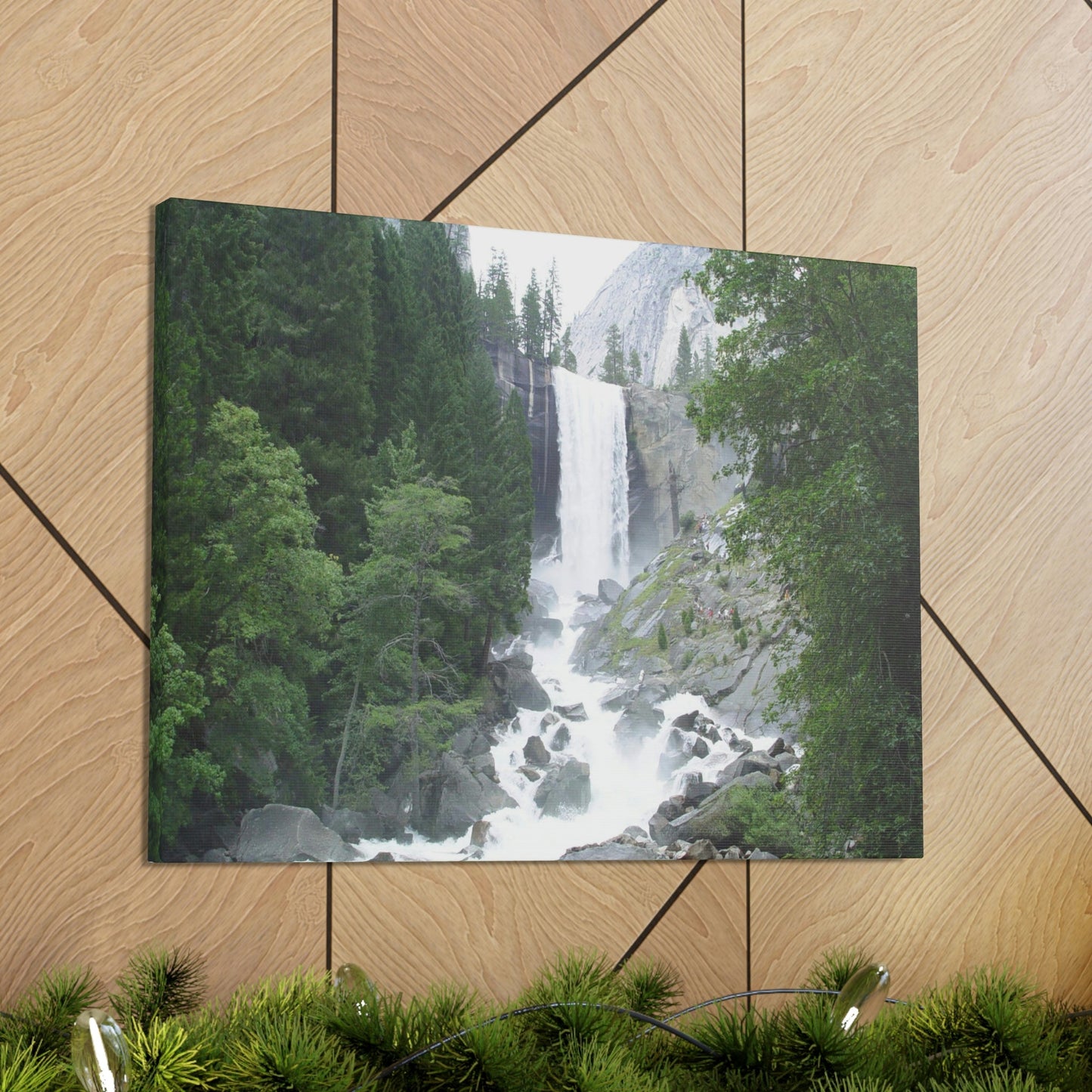 Canvas Gallery Wraps - The US National Parks - Yosemite awesome Vernal falls - California - USA NPS - Green Forest Home