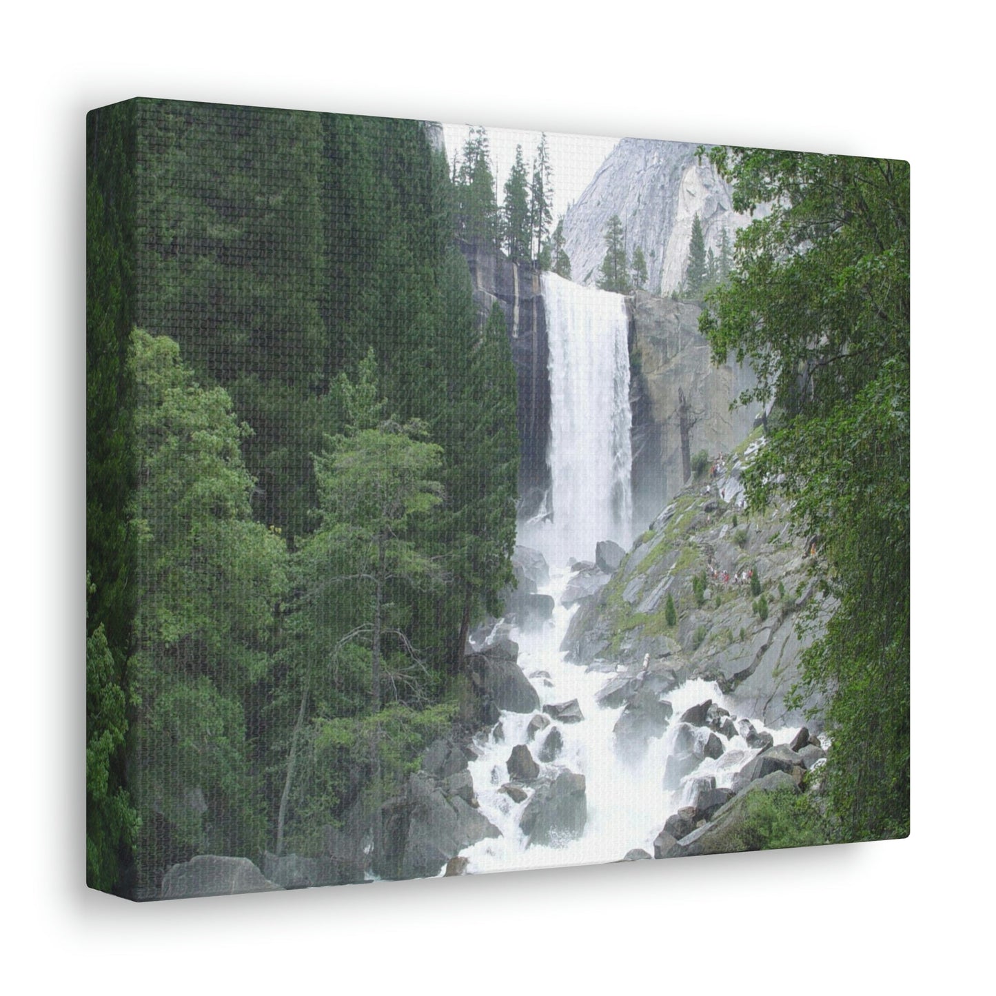 Canvas Gallery Wraps - The US National Parks - Yosemite awesome Vernal falls - California - USA NPS - Green Forest Home