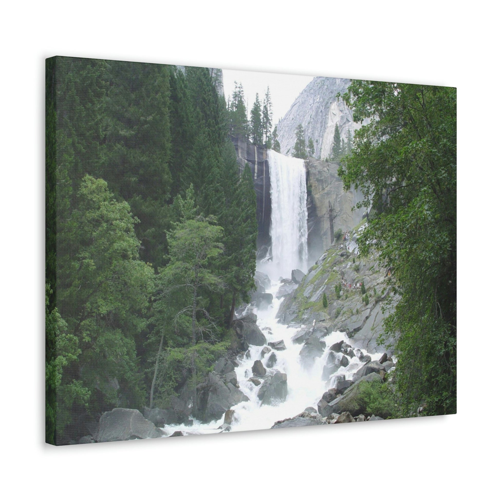 Canvas Gallery Wraps - The US National Parks - Yosemite awesome Vernal falls - California - USA NPS - Green Forest Home