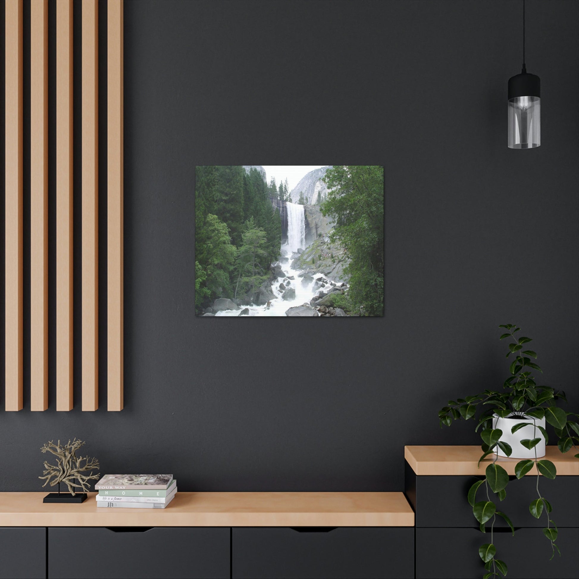 Canvas Gallery Wraps - The US National Parks - Yosemite awesome Vernal falls - California - USA NPS - Green Forest Home