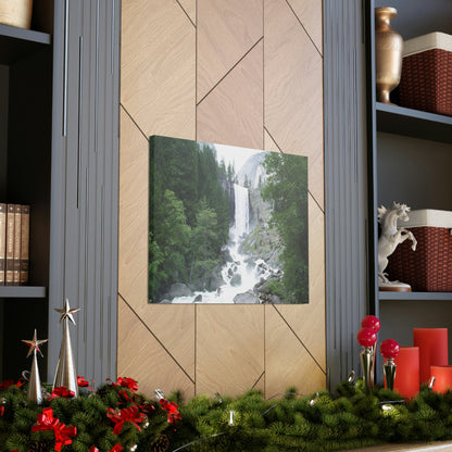 Canvas Gallery Wraps - The US National Parks - Yosemite awesome Vernal falls - California - USA NPS - Green Forest Home