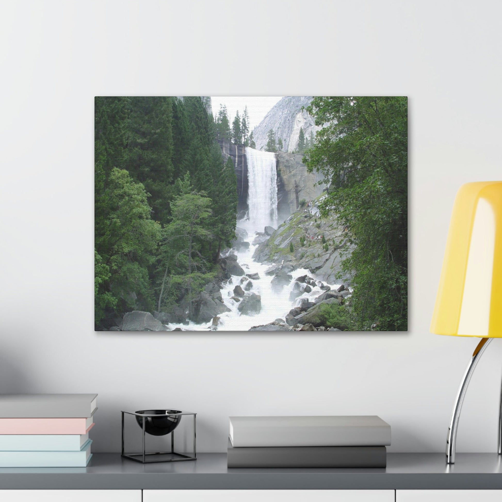 Canvas Gallery Wraps - The US National Parks - Yosemite awesome Vernal falls - California - USA NPS - Green Forest Home
