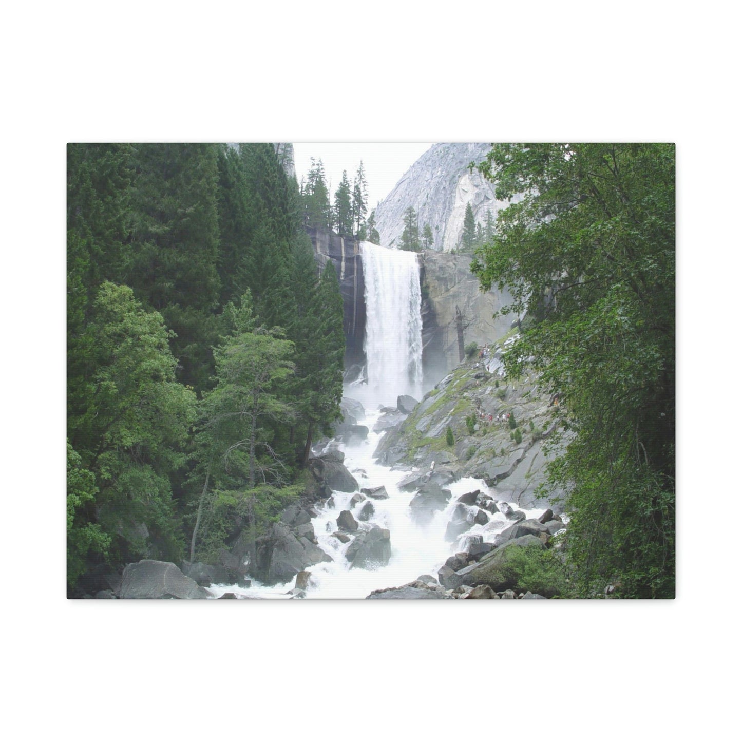 Canvas Gallery Wraps - The US National Parks - Yosemite awesome Vernal falls - California - USA NPS - Green Forest Home