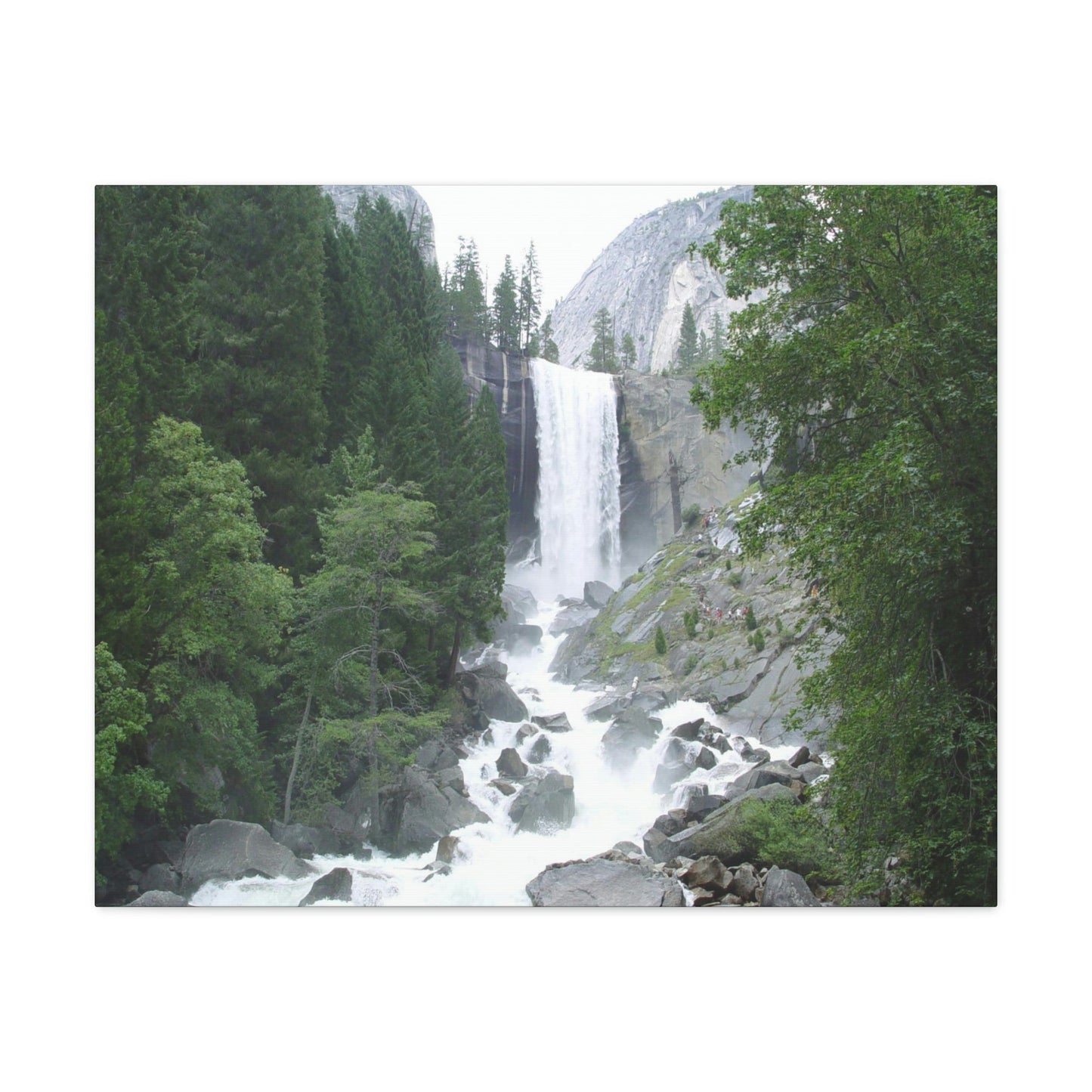 Canvas Gallery Wraps - The US National Parks - Yosemite awesome Vernal falls - California - USA NPS - Green Forest Home