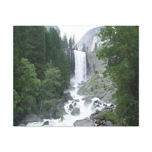 Canvas Gallery Wraps - The US National Parks - Yosemite awesome Vernal falls - California - USA NPS - Green Forest Home
