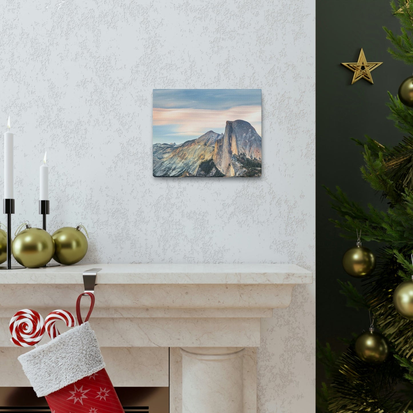 Canvas Gallery Wraps - The US National Parks - Yosemite Park famous Half Dome - California - USA NPS - Green Forest Home
