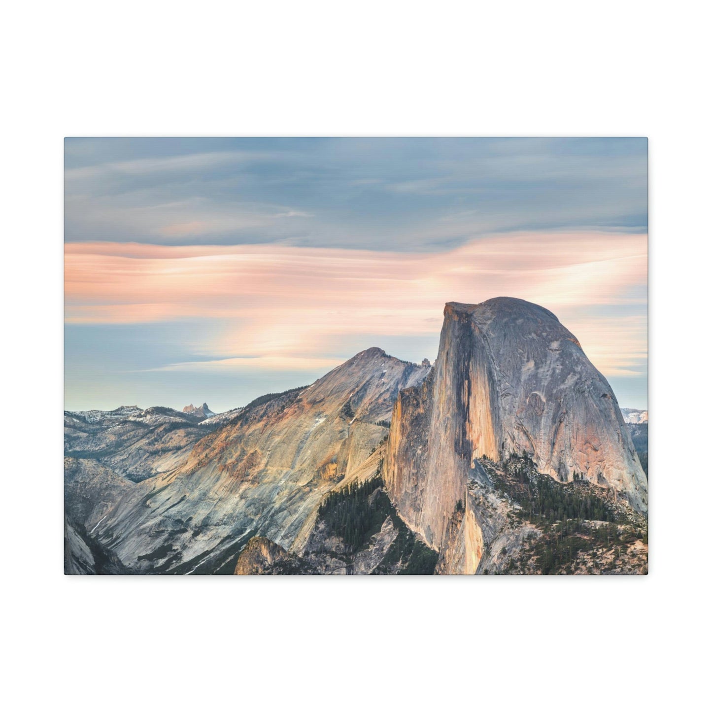 Canvas Gallery Wraps - The US National Parks - Yosemite Park famous Half Dome - California - USA NPS - Green Forest Home