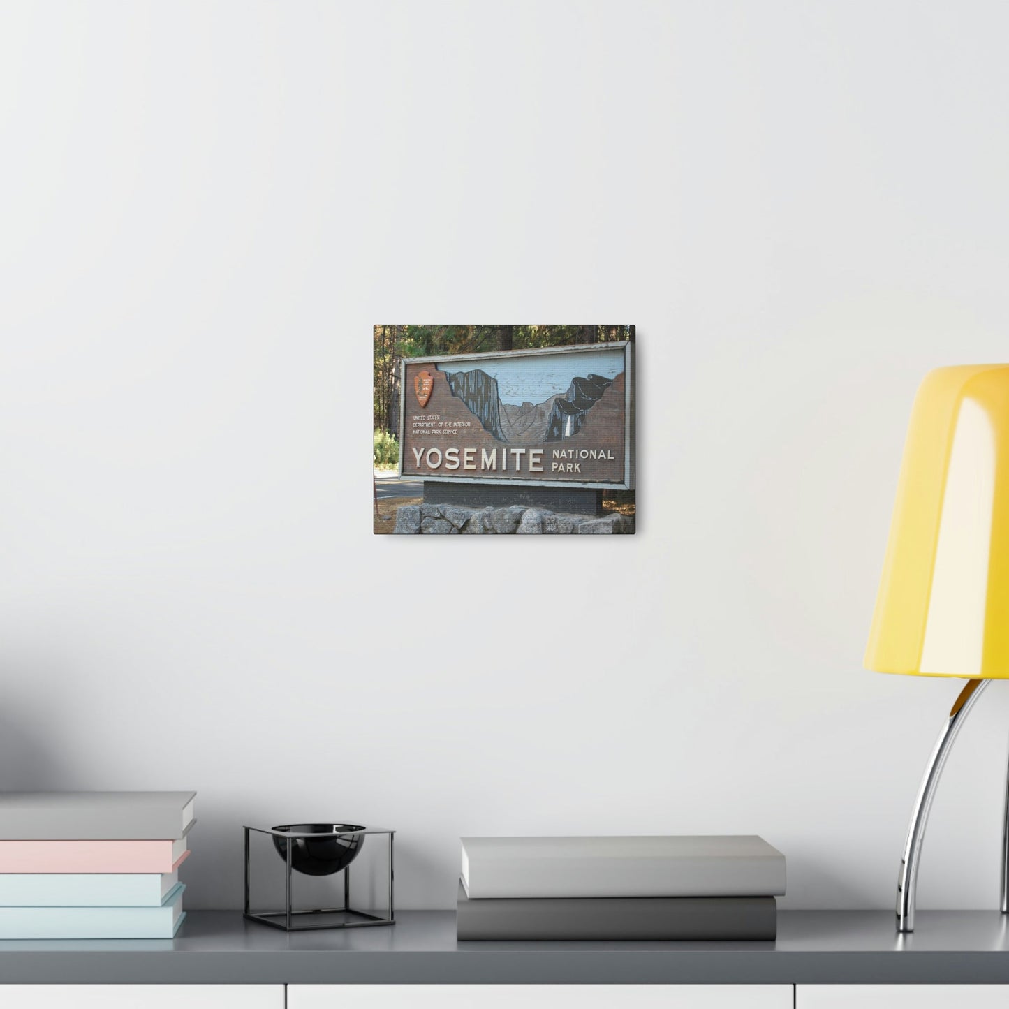 Canvas Gallery Wraps - The US National Parks - Yosemite Park sign - California - USA NPS - Green Forest Home
