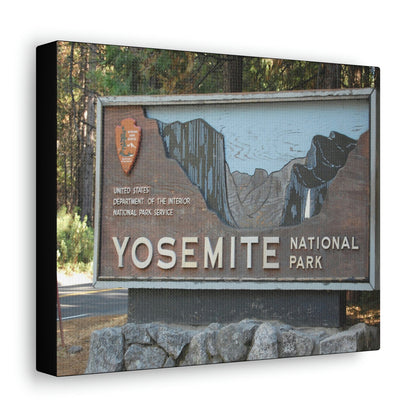 Canvas Gallery Wraps - The US National Parks - Yosemite Park sign - California - USA NPS - Green Forest Home