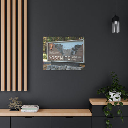 Canvas Gallery Wraps - The US National Parks - Yosemite Park sign - California - USA NPS - Green Forest Home