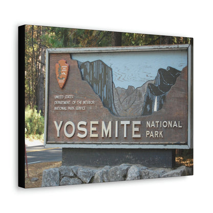 Canvas Gallery Wraps - The US National Parks - Yosemite Park sign - California - USA NPS - Green Forest Home