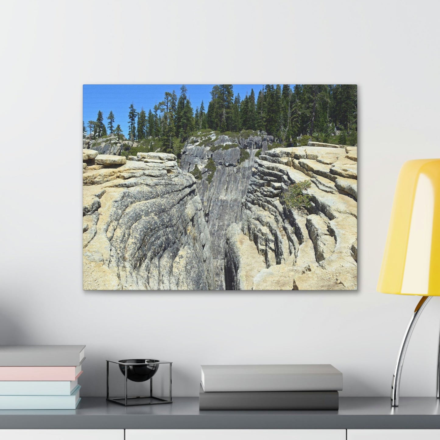 Canvas Gallery Wraps - The US National Parks - Yosemite Park Taft Point fissures - California - USA NPS - Green Forest Home