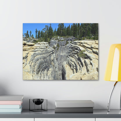 Canvas Gallery Wraps - The US National Parks - Yosemite Park Taft Point fissures - California - USA NPS - Green Forest Home