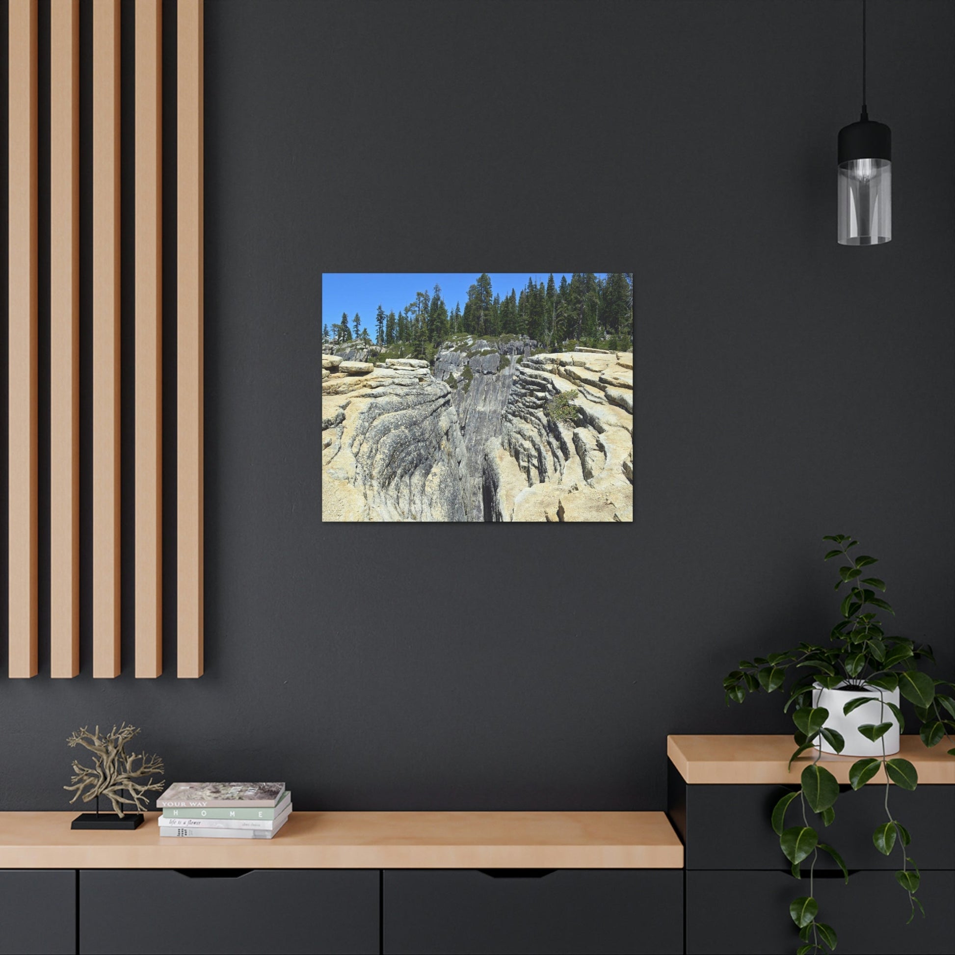 Canvas Gallery Wraps - The US National Parks - Yosemite Park Taft Point fissures - California - USA NPS - Green Forest Home