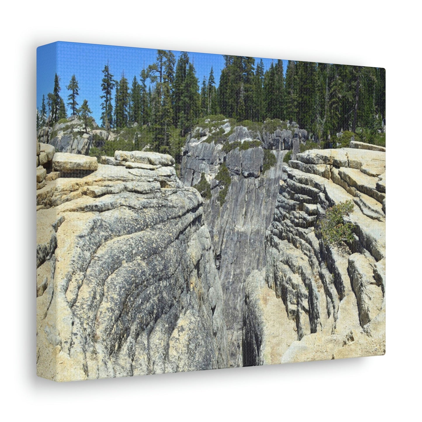 Canvas Gallery Wraps - The US National Parks - Yosemite Park Taft Point fissures - California - USA NPS - Green Forest Home