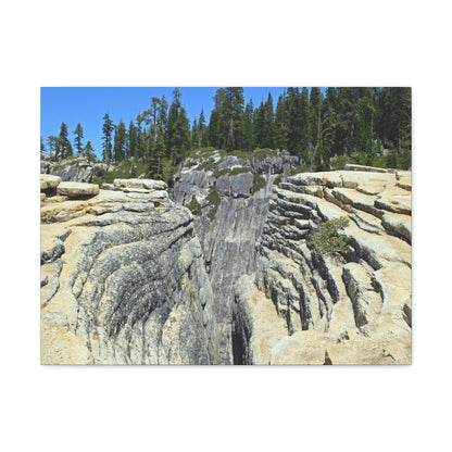 Canvas Gallery Wraps - The US National Parks - Yosemite Park Taft Point fissures - California - USA NPS - Green Forest Home