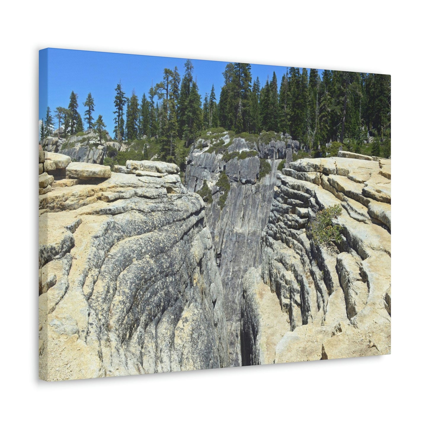 Canvas Gallery Wraps - The US National Parks - Yosemite Park Taft Point fissures - California - USA NPS - Green Forest Home
